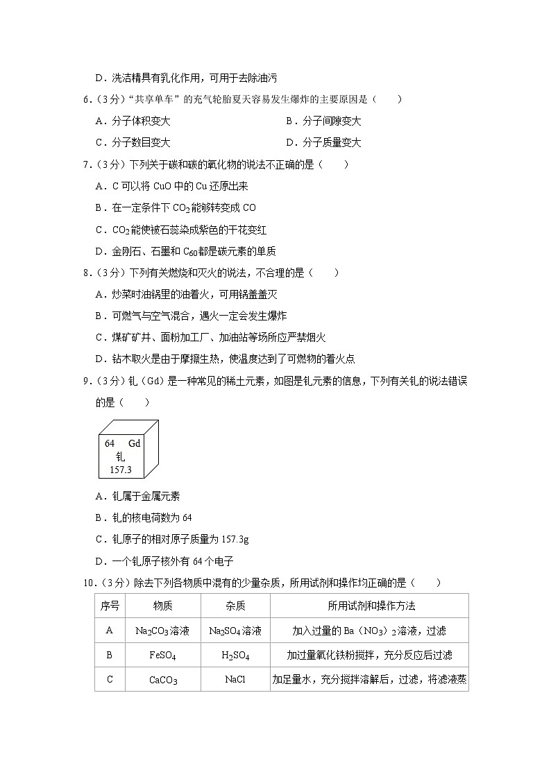 2021年广东省佛山市三水区中考化学一模试卷第2页
