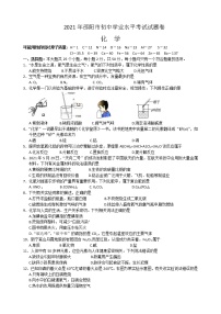 2021年湖南省邵阳市中考化学真题及答案