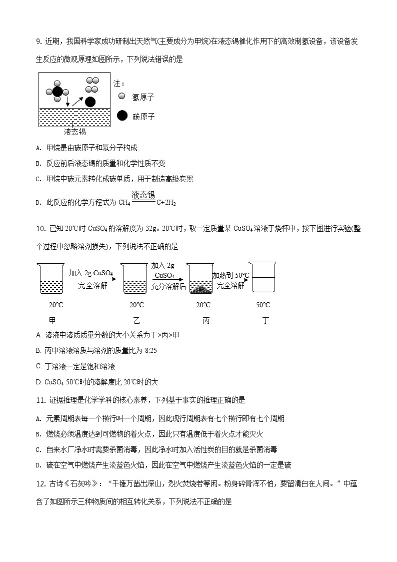 四川省乐山市2021年中考化学试题及答案解析 (原卷+解析卷)03