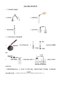 浙江省绍兴市2021年中考化学试题及答案解析 (原卷+解析卷)