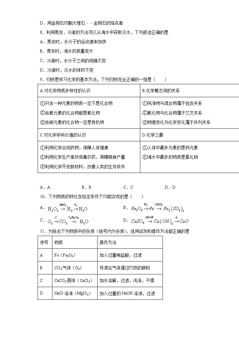 江苏省无锡市江阴市青阳片2020-2021学年九年级下学期期中化学试题（word版 含答案）02