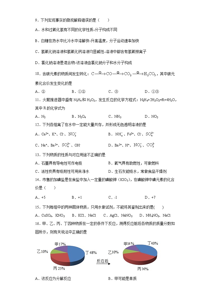 2021年广西南宁市武鸣区中考二模化学试题 （word版 含答案）02