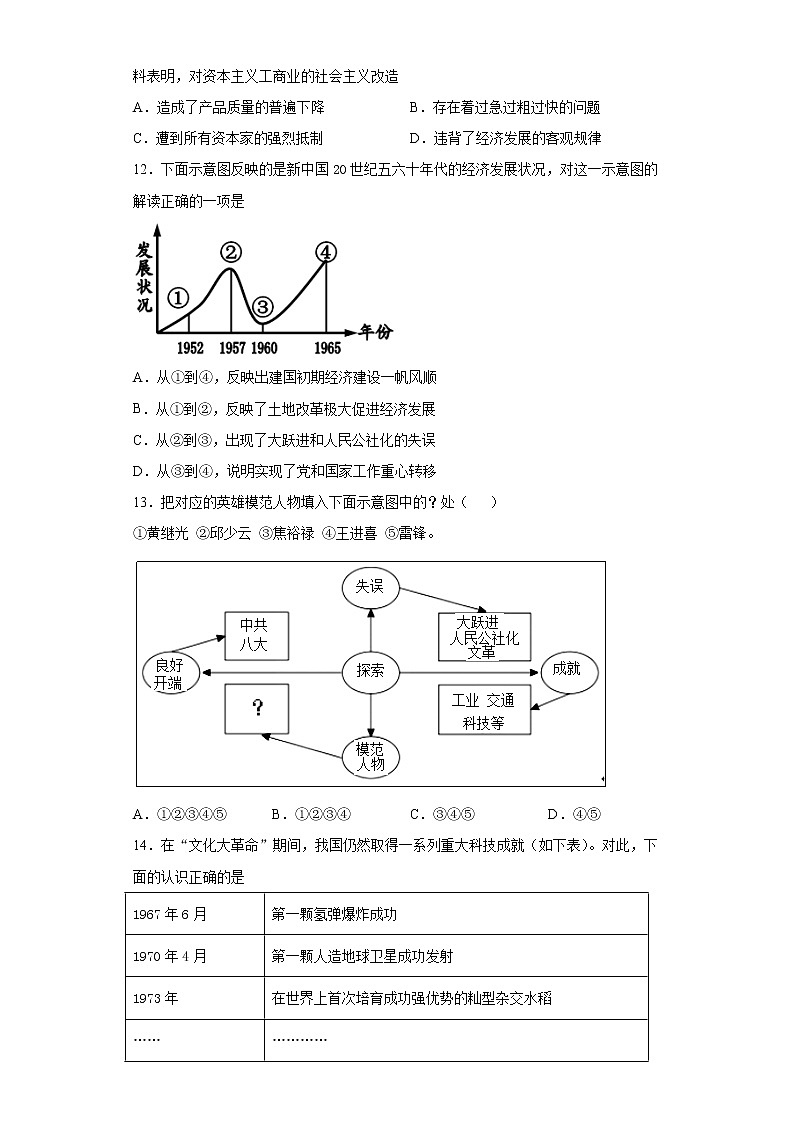 山东省菏泽市定陶区2020-2021学年八年级下学期期中历史试题（word版 含答案）03