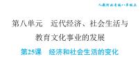 历史人教部编版第25课 经济和社会生活的变化习题ppt课件
