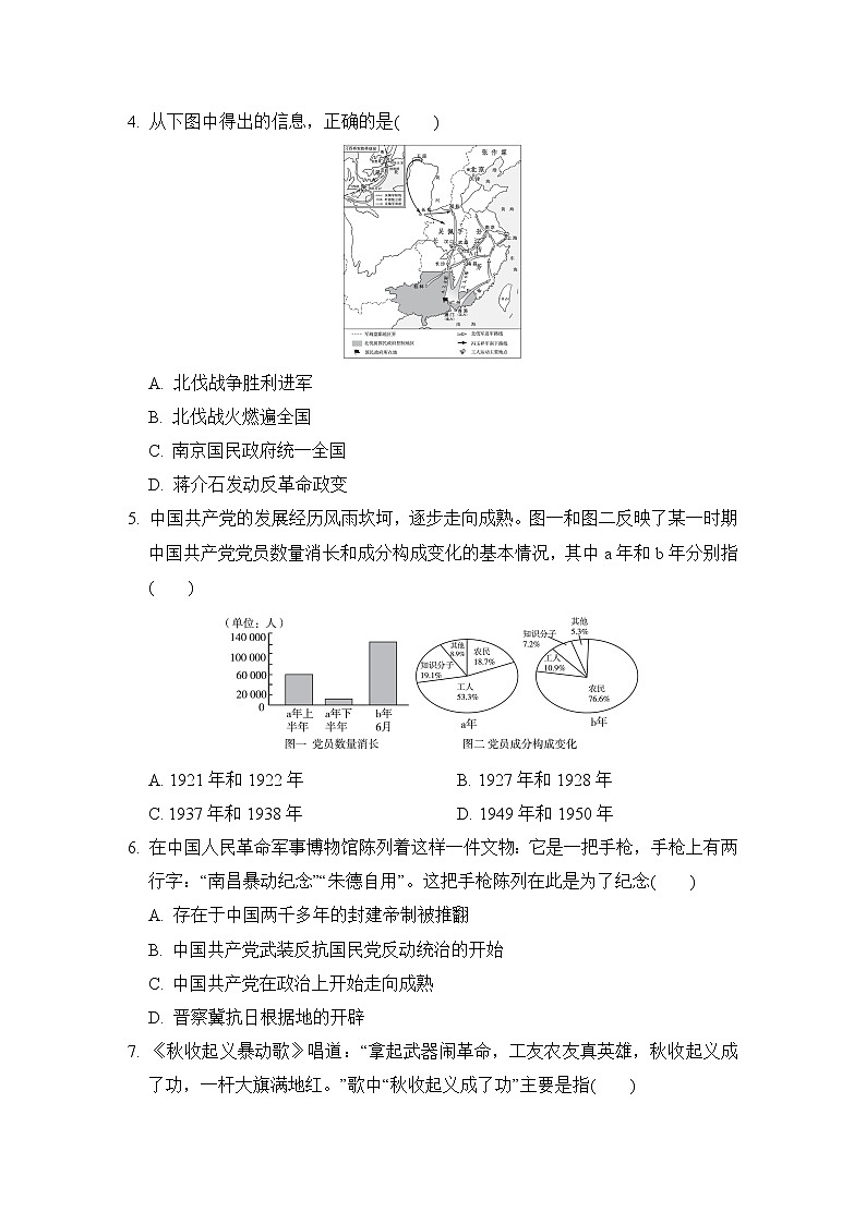 人教版八年级上册历史第五单元达标测试卷02