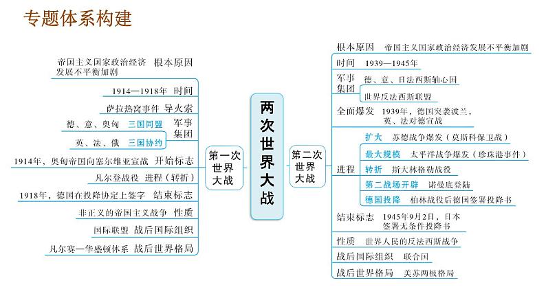 人教版（河北专版）九年级下册历史课件 专题训练 专题一　两次世界大战02