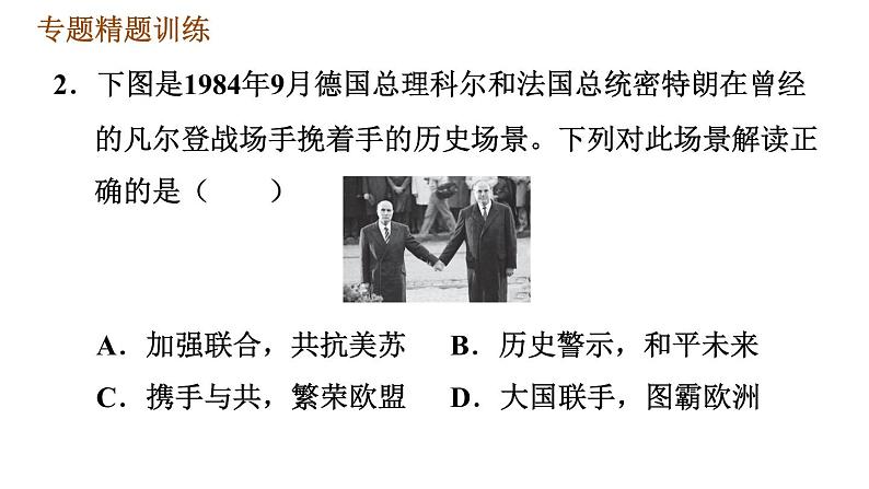 人教版（河北专版）九年级下册历史课件 专题训练 专题一　两次世界大战06