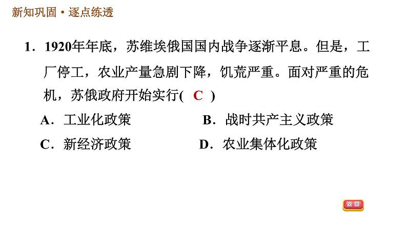 人教版九年级下册历史课件 第3单元 第11课 苏联的社会主义建设03