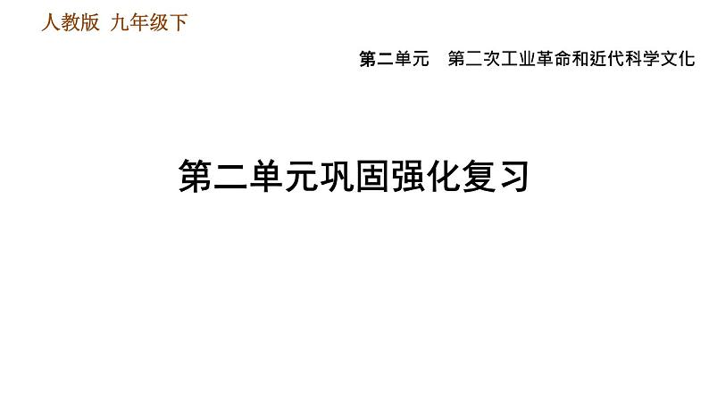 人教版九年级下册历史课件 第2单元 第二单元巩固强化复习01