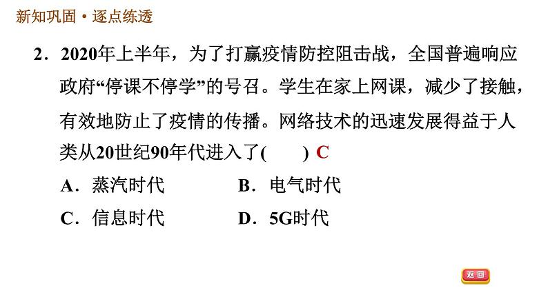 人教版九年级下册历史 第6单元 习题课件04