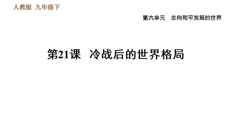 人教版九年级下册历史 第6单元 习题课件01