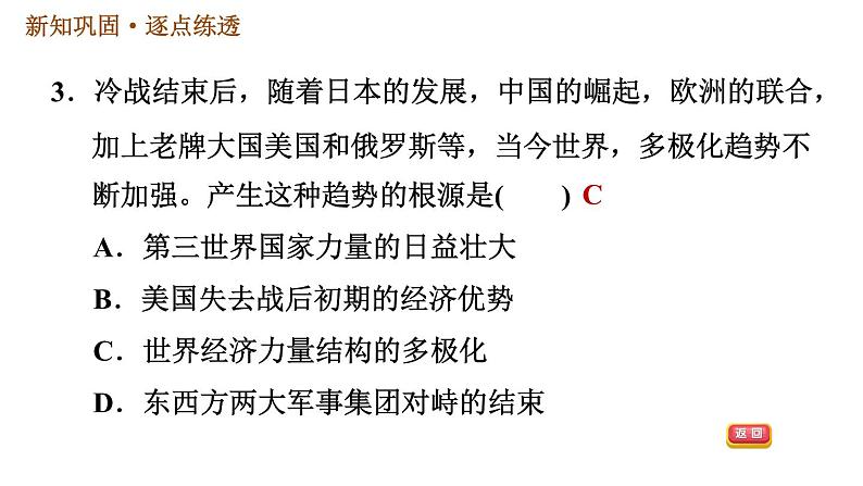 人教版九年级下册历史 第6单元 习题课件05