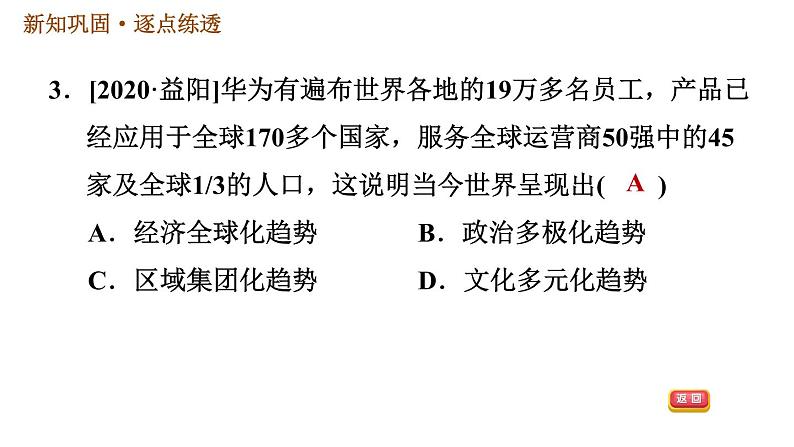 人教版九年级下册历史 第6单元 习题课件05