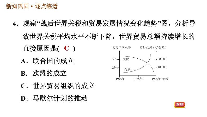 人教版九年级下册历史 第6单元 习题课件06