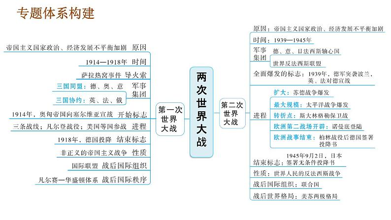 人教版九年级下册历史课件 专题训练 专题一　两次世界大战02