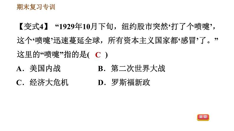 人教版（河北专版）九年级下册历史课件 变式训练第8页