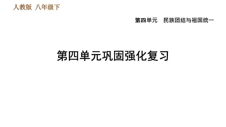 人教版八年级下册历史 第四单元 习题课件01