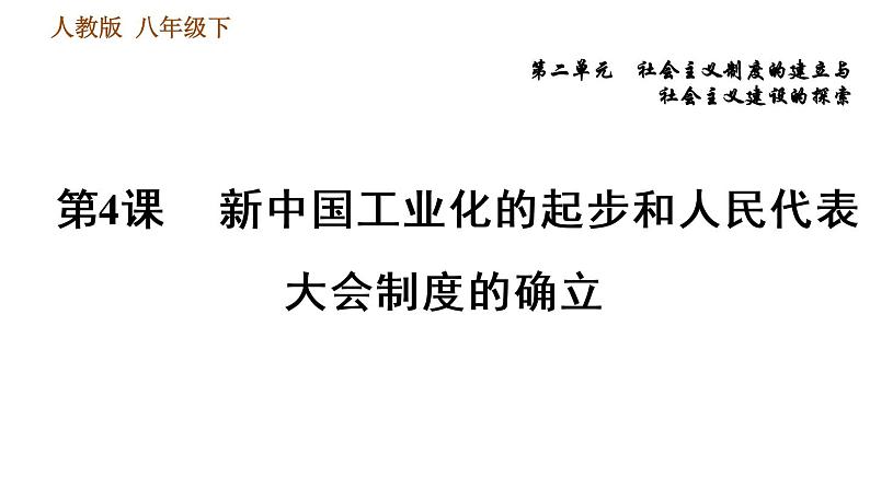 人教版八年级下册历史 第2单元 习题课件01