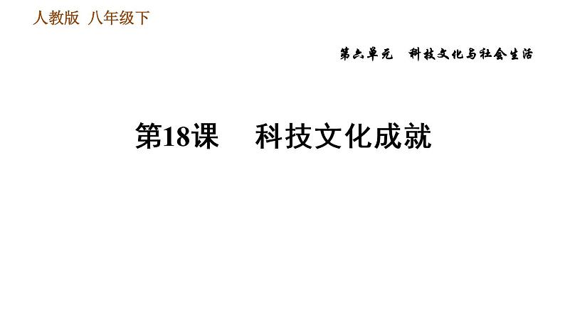 人教版八年级下册历史 第六单元 习题课件01