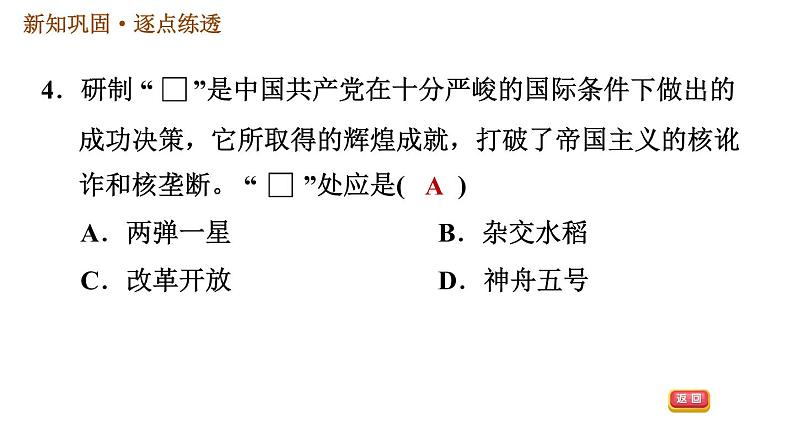 人教版八年级下册历史 第六单元 习题课件06