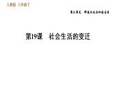 人教版八年级下册历史习题课件 第6单元 第19课　社会生活的变迁