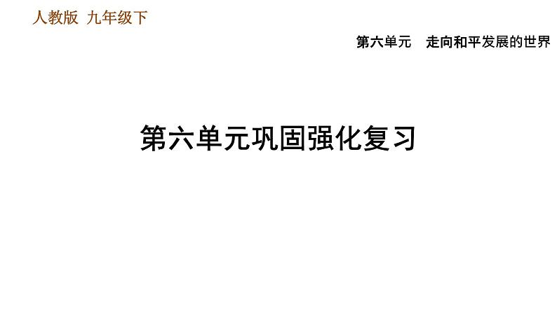 人教版（河北专版）九年级下册历史课件 第6单元 巩固强化复习第1页