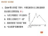 人教版八年级上册历史习题课件 第8单元 第25课　经济和社会生活的变化