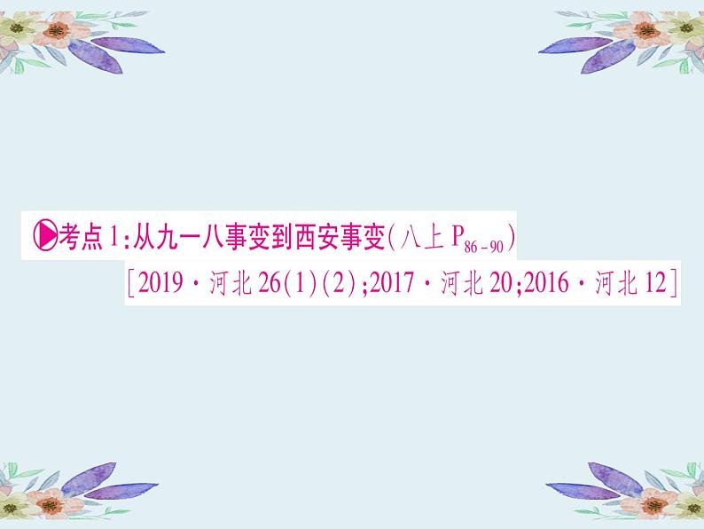 2020年河北中考历史复习课件：板块一 中国近代史 主题6 中华民族的抗日战争(共49张PPT)第6页