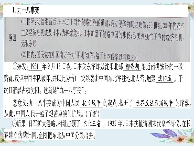 2020年河北中考历史复习课件：板块一 中国近代史 主题6 中华民族的抗日战争(共49张PPT)第7页