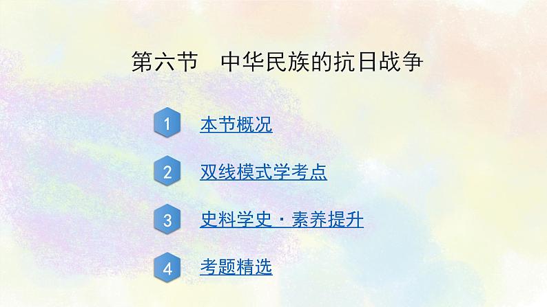 中考历史中国近代史专题之06中华民族的抗日战争02