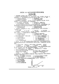 2020年安徽省合肥市九年级毕业班教学质量检测卷历史试卷（扫描版）