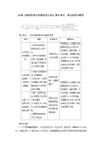 历史八年级上册第八单元 近代经济、社会生活与教育文化事业的发展综合与测试课后复习题