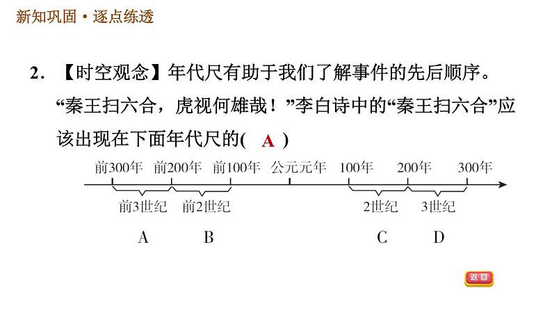 人教版七年级上册历史习题课件 第3单元 第9课时 秦统一中国第5页