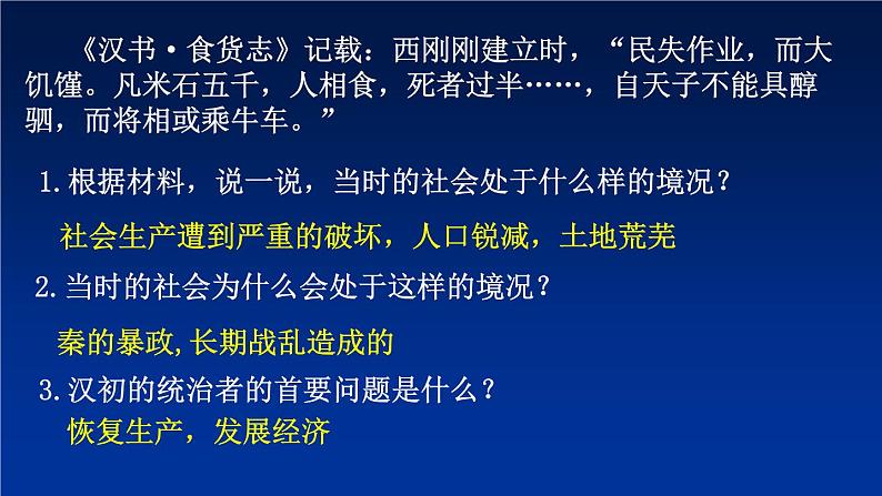 第11课 西汉建立和“文景之治”课件-部编版历史七年级上册（共17张PPT）第3页