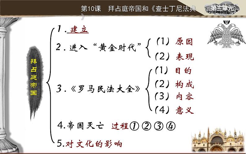 部编版九年级历史上册：3.4 拜占庭帝国和查士丁尼法典-课件04