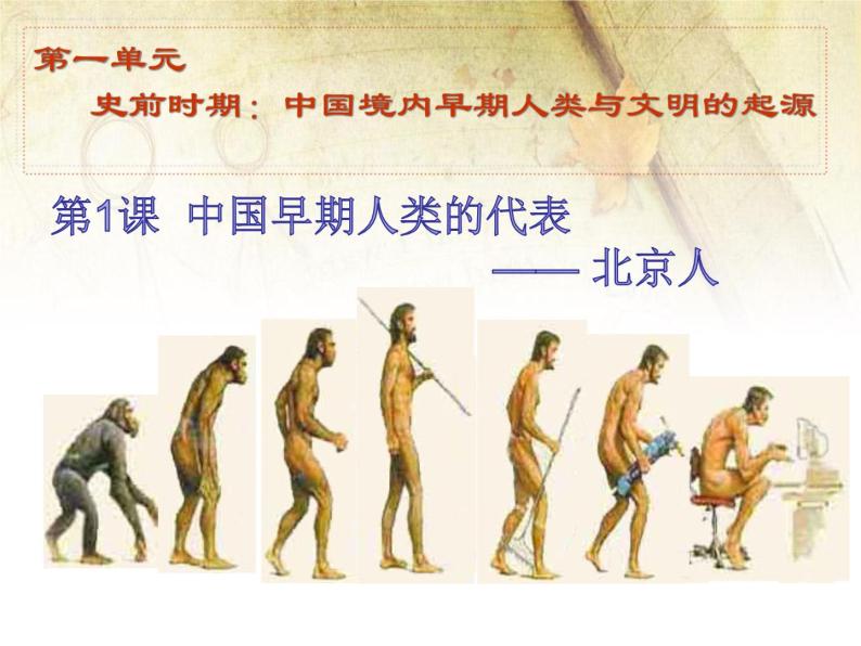 第1课 中国早期人类的代表——北京人课件PPT01