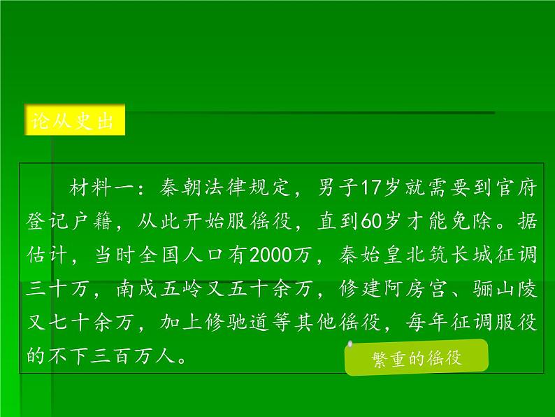 部编版七年级上册 历史 课件 10.秦末农民大起义第6页