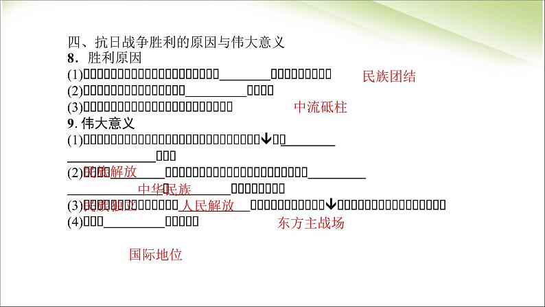 最新人教部编版八年级上册历史抗日战争的胜利 ppt（共21张PPT）课件08