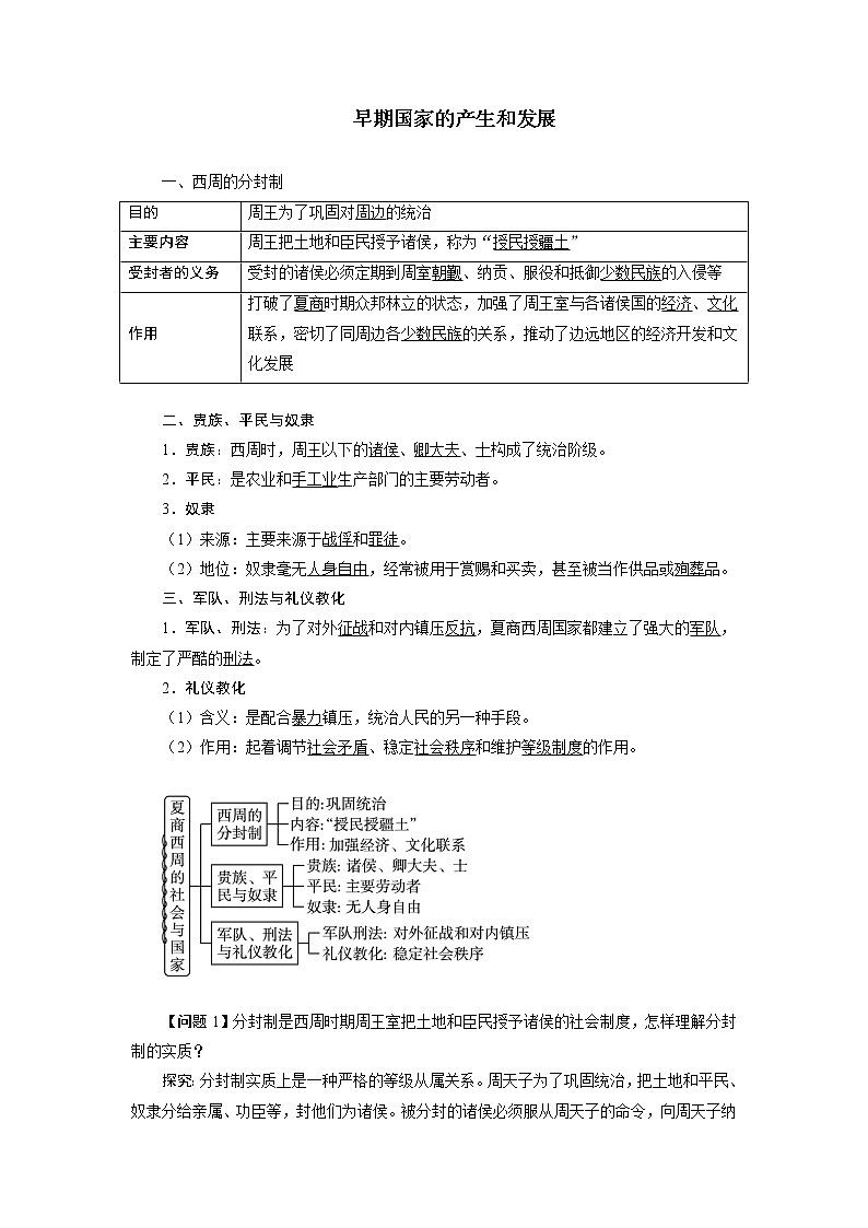 部编版历史七年级上册第4课 早期国家的产生和发展(1)导学案01