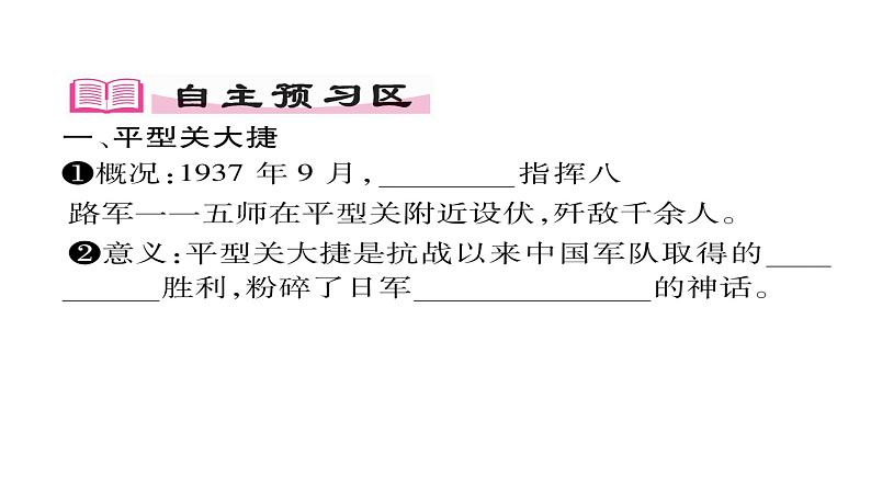 部编版历史八年级上册同步作业：第21课 敌后战场的抗战   （共28张PPT）课件第2页