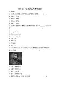 初中人教部编版第一单元 隋唐时期：繁荣与开放的时代第5课 安史之乱与唐朝衰亡精练