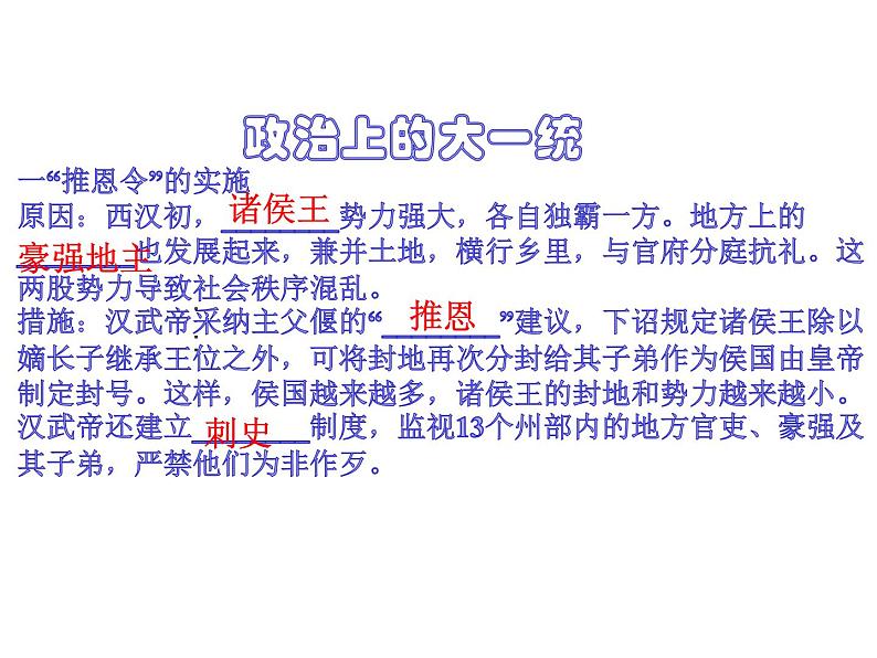 人教2016版七年级上册历史第12课 汉武帝巩固大一统王朝【课件】 （共27张ppt）第5页