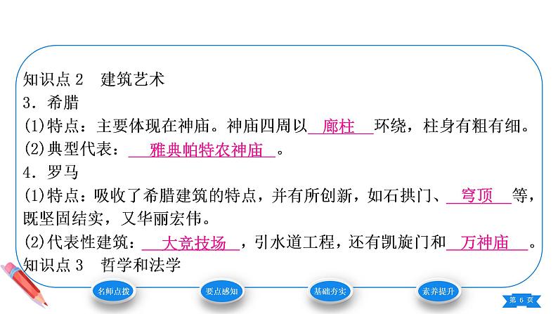 2.6希腊罗马古典文化课件2021-2022学年九年级历史部编版上册第6页