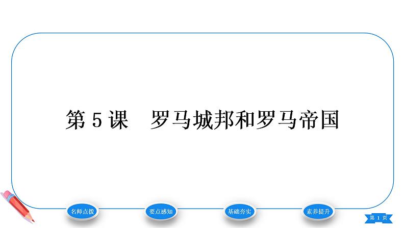 2.5罗马城邦和罗马帝国课件2021-2022学年九年级历史部编版上册第1页