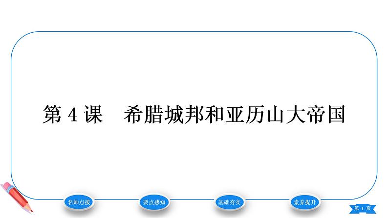 2.4希腊城邦和亚历山大帝国课件2021-2022学年九年级历史部编版上册第1页