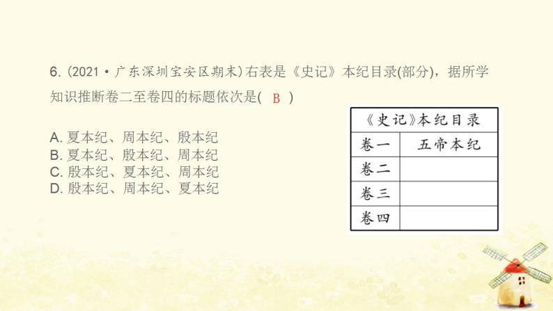 七年级历史上册第二单元夏商周时期 早期国家与社会变革第4课夏商周的更替课时训练课件新人教版07