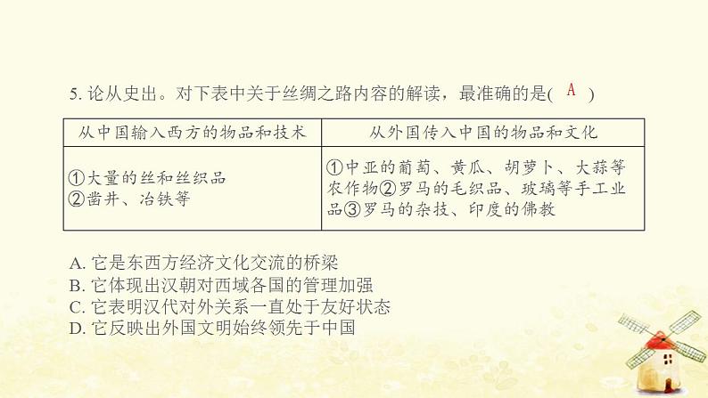 七年级历史上册第三单元秦汉时期 统一多民族国家的建立和巩固第13_15课阶段性训练提优训练课件新人教版06