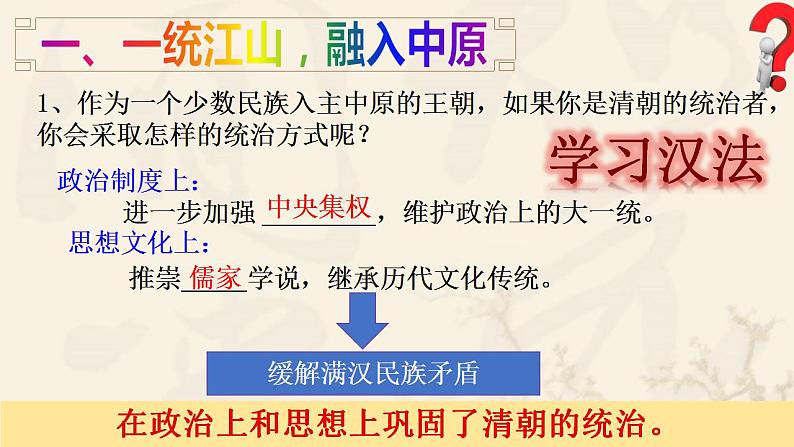 人教部编版历史七年级下册 第三单元第18课 统一多民族国家的巩固和发展课件PPT05