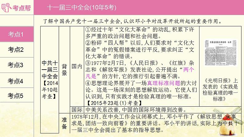 中考历史复习考点中国现代史第三单元中国特色社会主义道路课件第5页