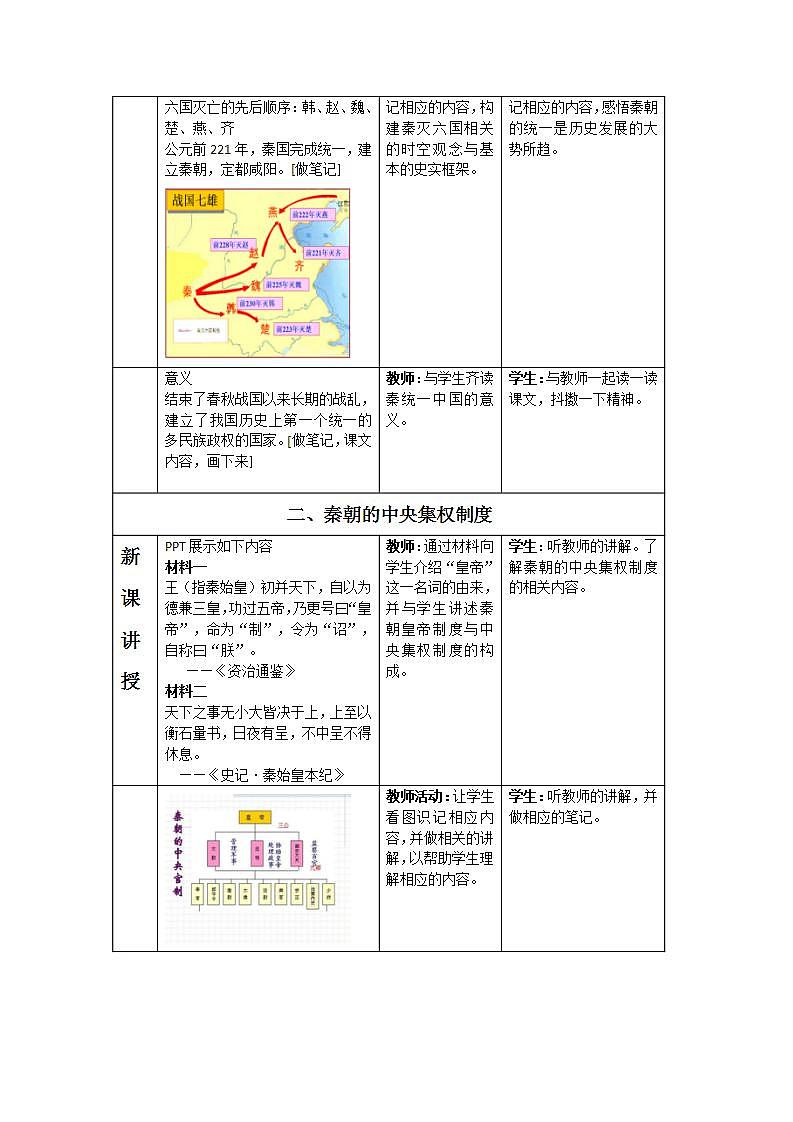 第9课  秦统一中国教学设计第3页